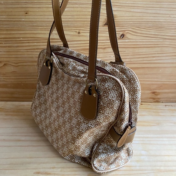 PIERO GUIDI Brown and Creme Patterned Handbag - Picture 4 of 6